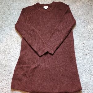 NWT Up West Maroon Ribbed Knit Sweater Dress Size Large